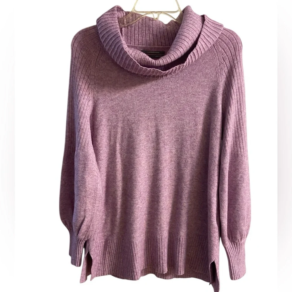 Anthropologie Paloma cowl neck sweater lavender relaxed fit Small - Picture 2 of 7